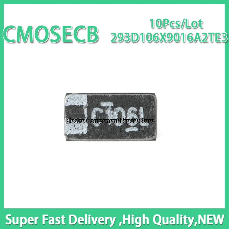 10 шт./лот CASE-A_3216 SMD Танталовый конденсатор мкФ (106)10% 16V 293D106X9016A2TE3 - купить по