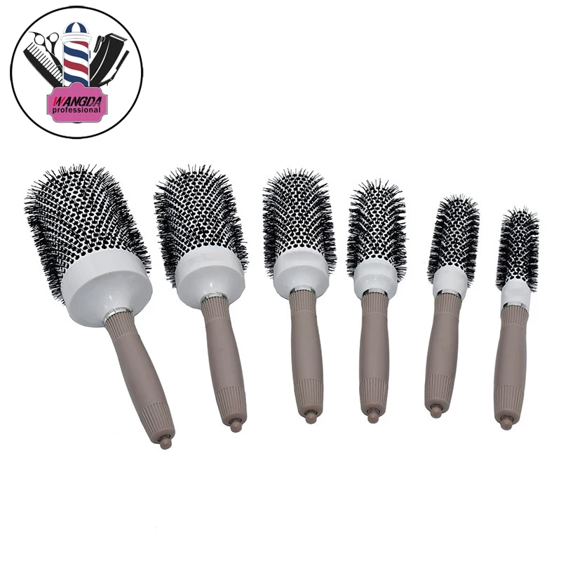 

Профессиональная цилиндрическая кисть для стрижки волос Антистатическая термостойкая Керамическая ионная круглая расческа для волос Инструменты для парикмахерской