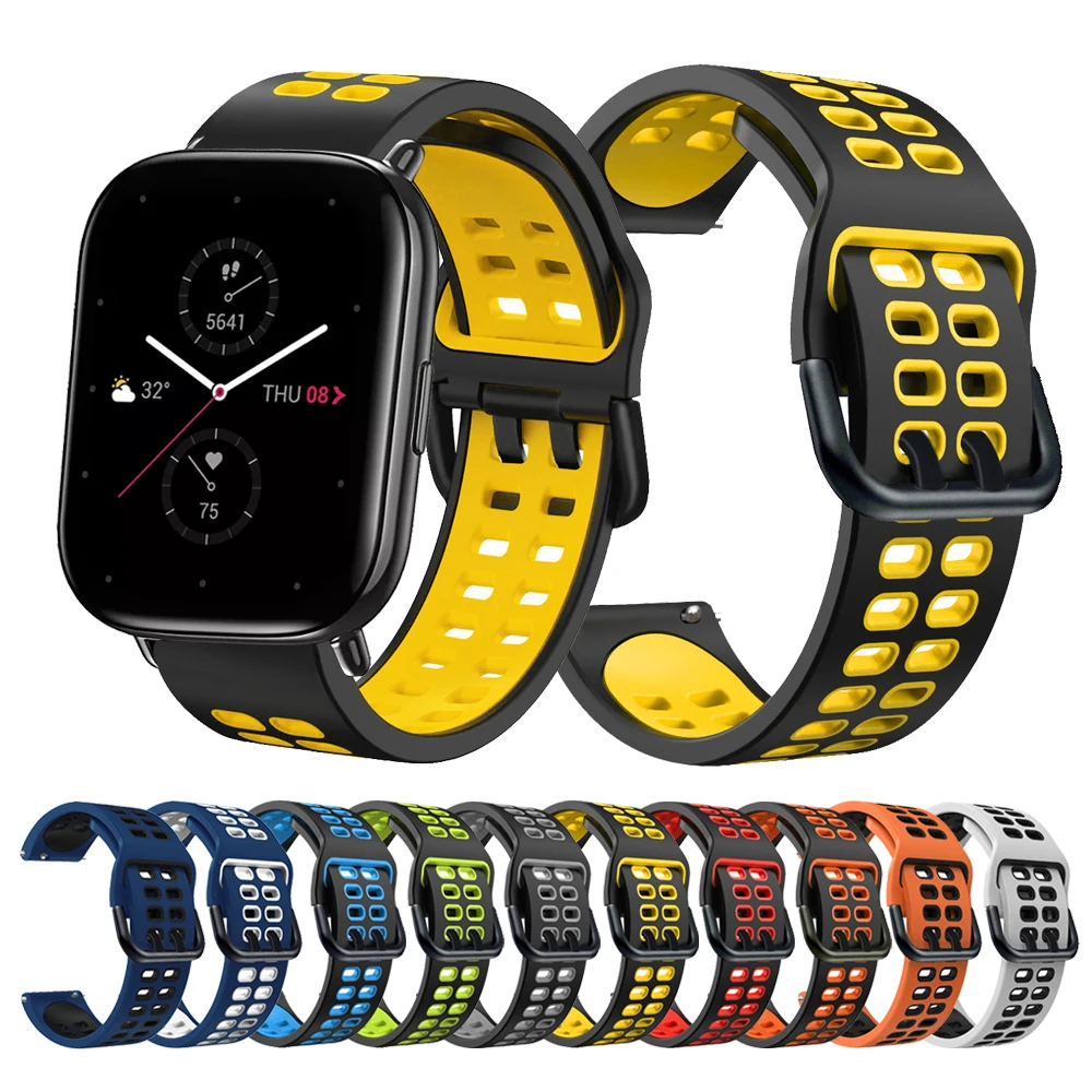 

Ремешок для наручных часов Zepp E, силиконовый, с двойной пряжкой, мягкий, 20 мм