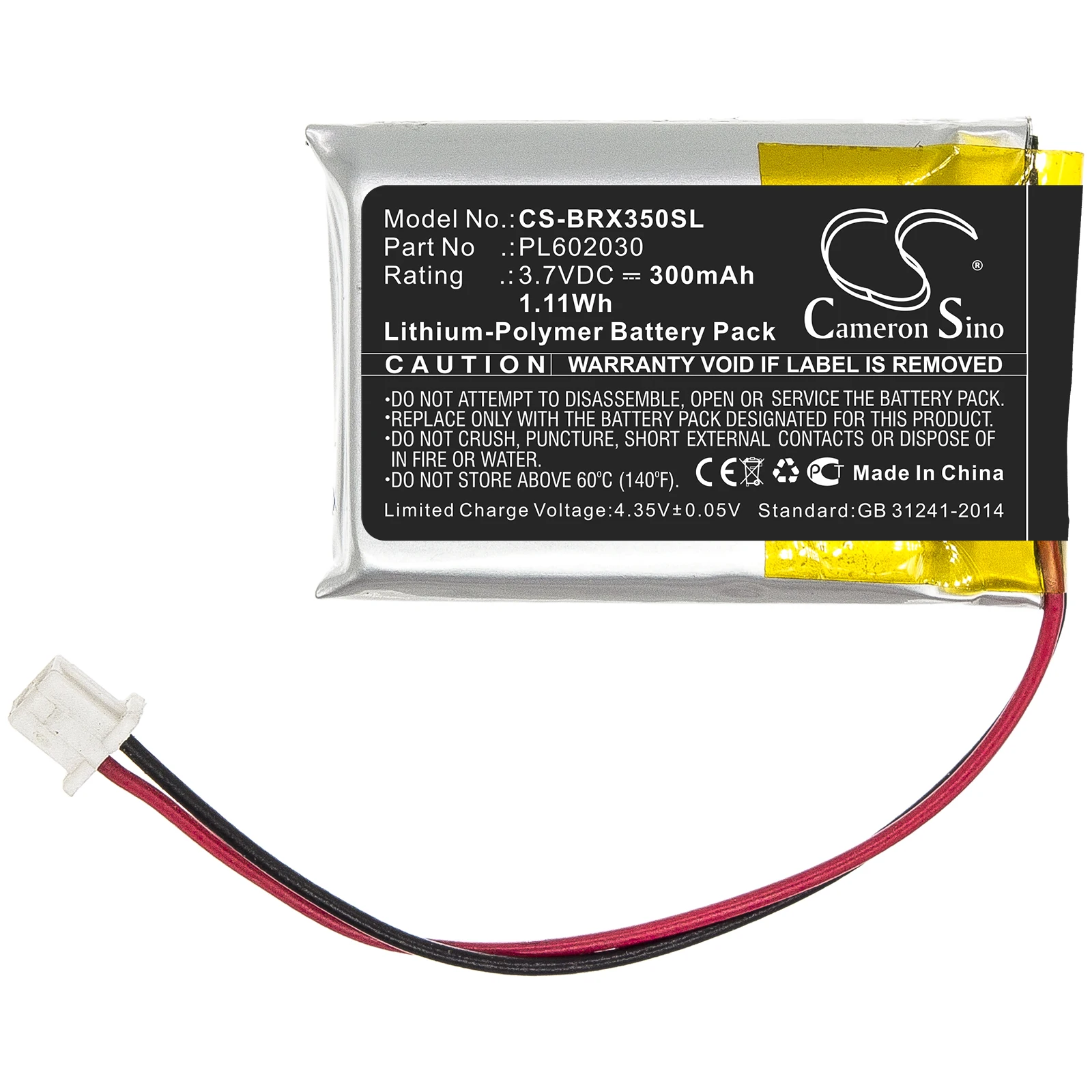 

Cameron Sino 300mAh Battery For BlueParrott VXI B350-XT PL602030