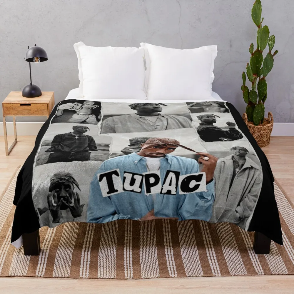 

Tupacs Vintage Art Throw Blanket Plush Blankets Thin Wadding Blanket Comfort Recieving Blankets