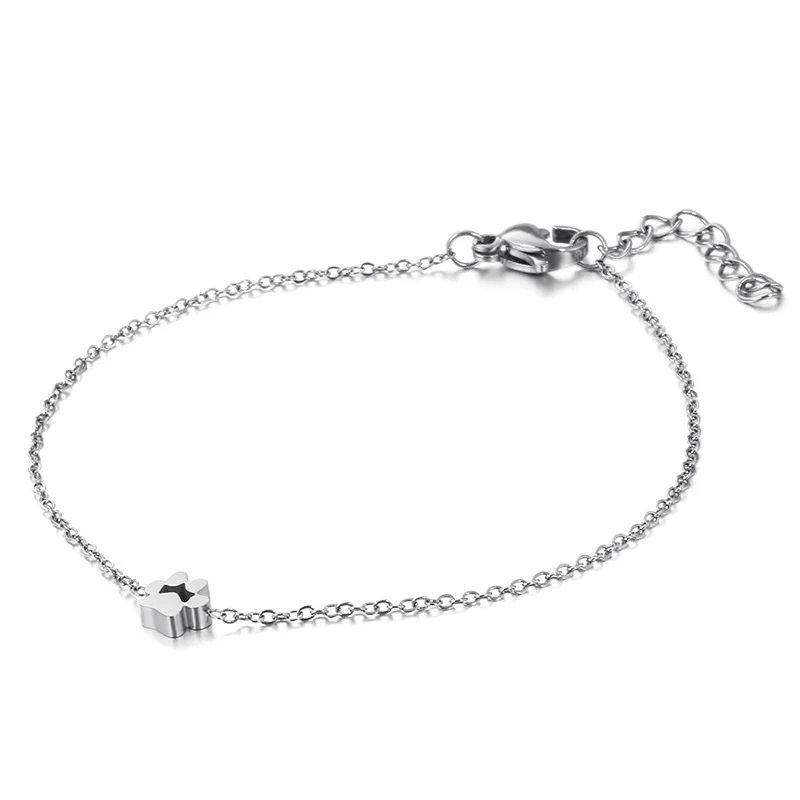 

Stainless Steel Bear Charm Bracelet for Women Top Designer Luxury Creativity Jewelry High Quality Accessories Woman's Gift