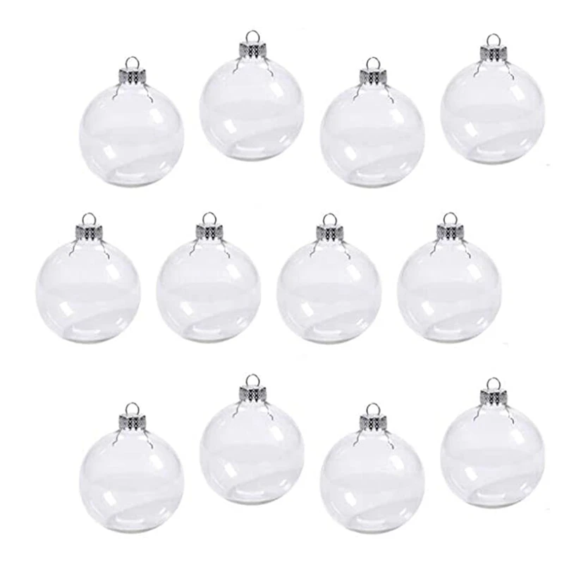 

Hot Hanging Clear Glass Ball Ornaments Fillable Ornament Balls Christmas Tree Baubles