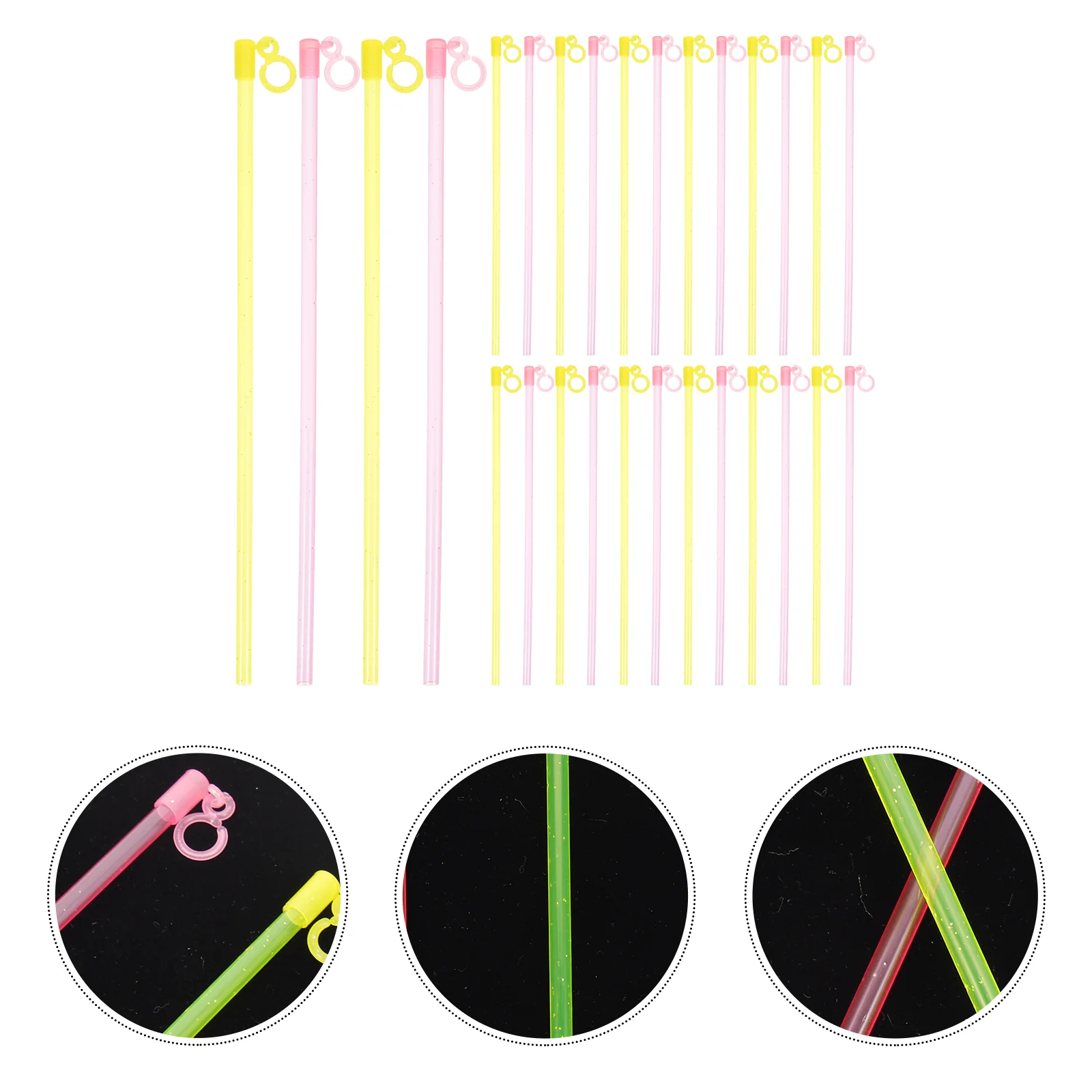 

50 Pcs Portable Pole Reusable Lantern Sticks Kids Playset Light Plastic Reliable Handles Child Toy