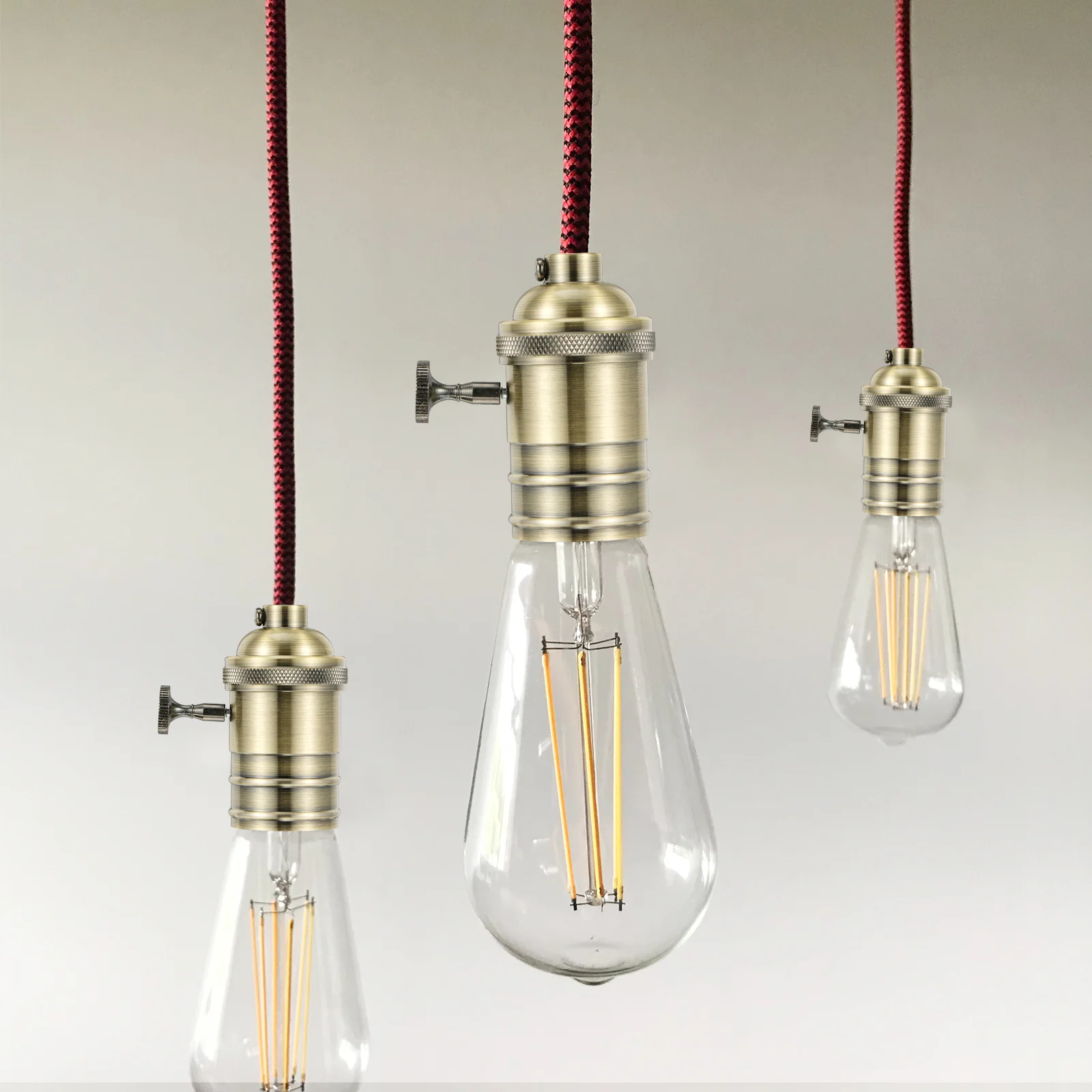 

Retro Lamp Holder Edison Vintage Light Hanging Sockets Die Casting Pendant Durable Bulb Lights Heat Resistant Bulbs E27