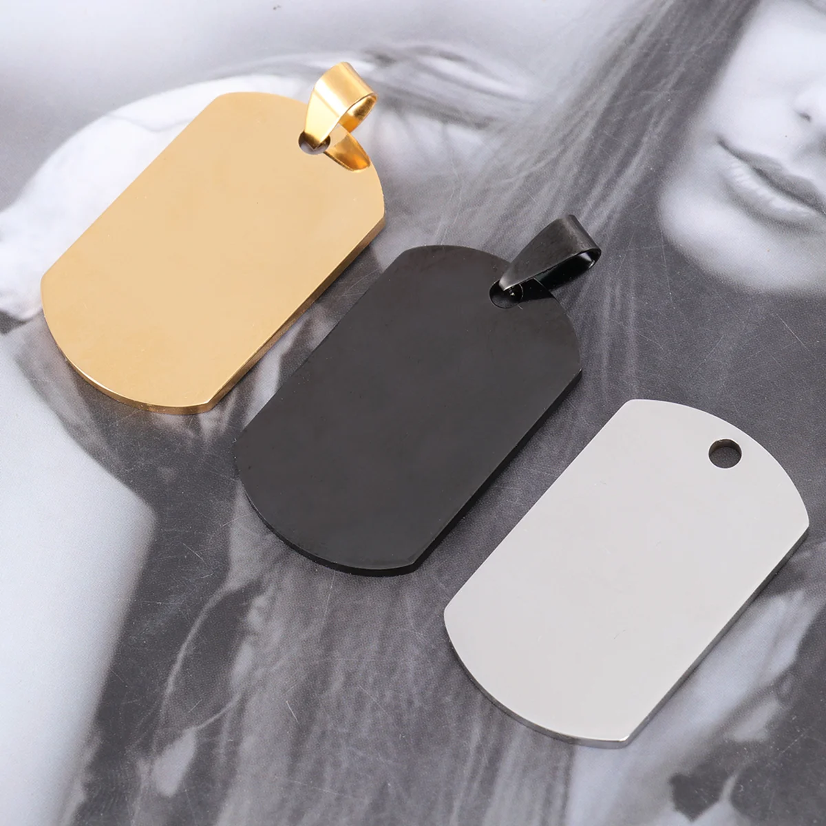 

Tags Blank Tag Craft Dog Gift Metal Hangingdiy Stamping Pet Rectangular Steel Stainless Hole Plaque Blanks Plates Plaques