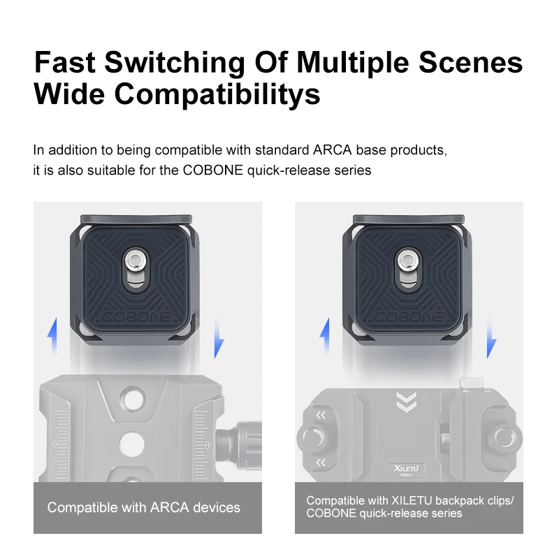 Быстросъемная пластина XILETU с защитой от отражения 38 мм тип Arca для XQ зажим рюкзака