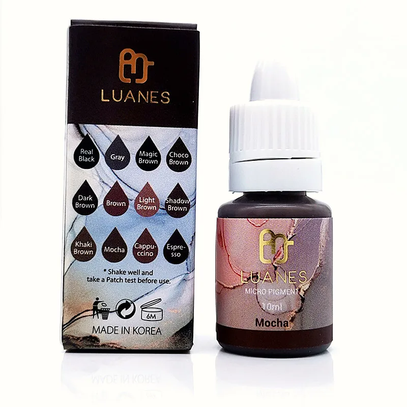 

10ml LUANES Micro Pigment Korea Original Eyebrow and Hairline Ink US Raw Material HS Maker Machine and Microblading