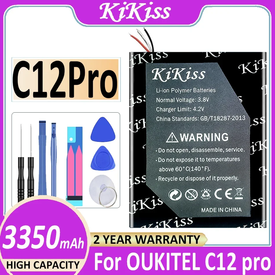 

3350mAh KiKiss Replacement Battery for OUKITEL C12 Pro C12pro Smart Phone Battery Batterij + Track Code