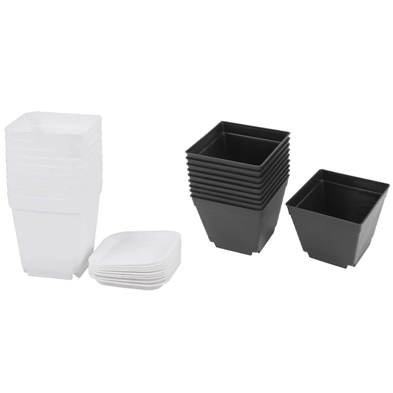 

80 шт./упаковка, пластиковые горшки для растений, 4 дюйма