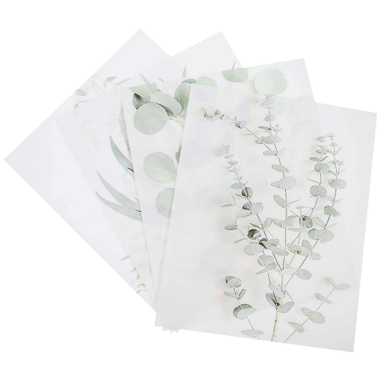 

4Pcs Green Leaf Wall Art Leaf Painting for Home Simple Style Wall Art Decor