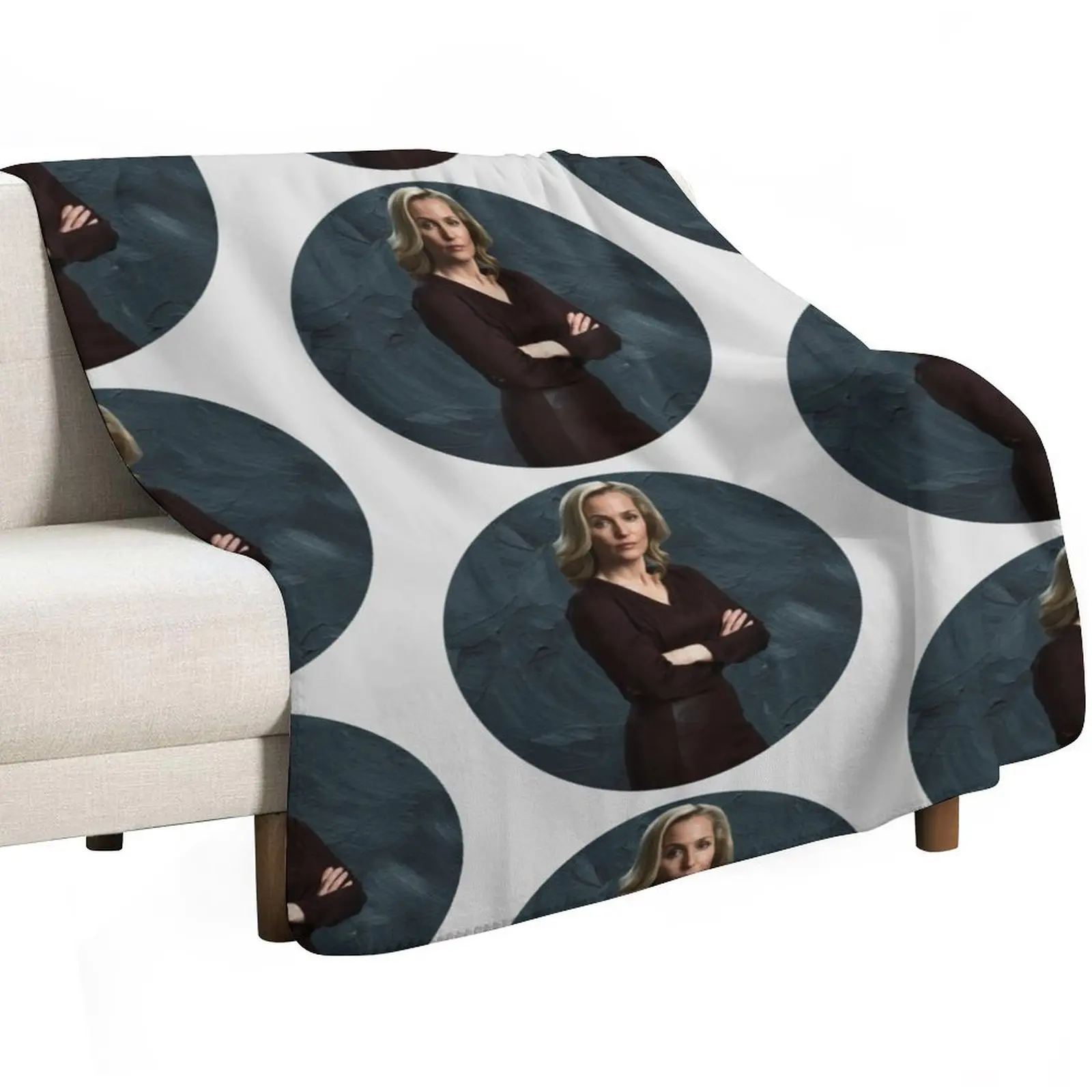 Фото Плед Stella Gibson The Fall Gillian Anderson с дизайном в стиле масляной живописи, легкий и теплый, для использования в помещении и на улице №2