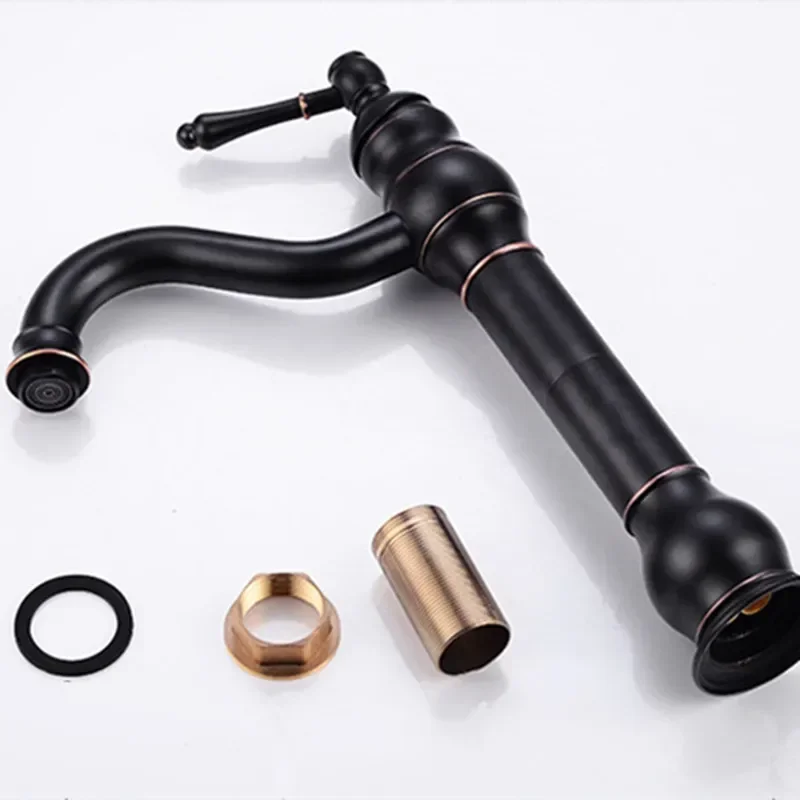 Смеситель для ванной комнаты черная бронзовая отделка смеситель раковины