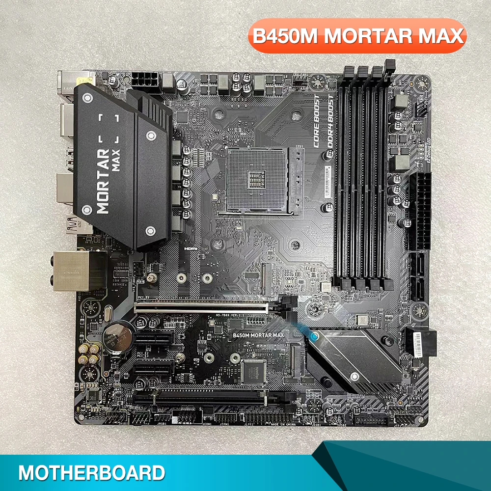 

B450M MORTAR MAX For MSI Motherboard Support AMD Ryzen 5 5600g 3600 Cpus B450M DDR4 64GB 2×M.2 USB3.2 PCI-E 3.0