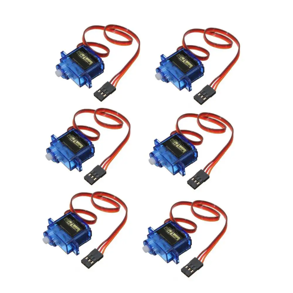

6PCS SG90 Mini Analog Gear Micro Servo 9g for RC Airplane Helicopter Models Parts Accessories