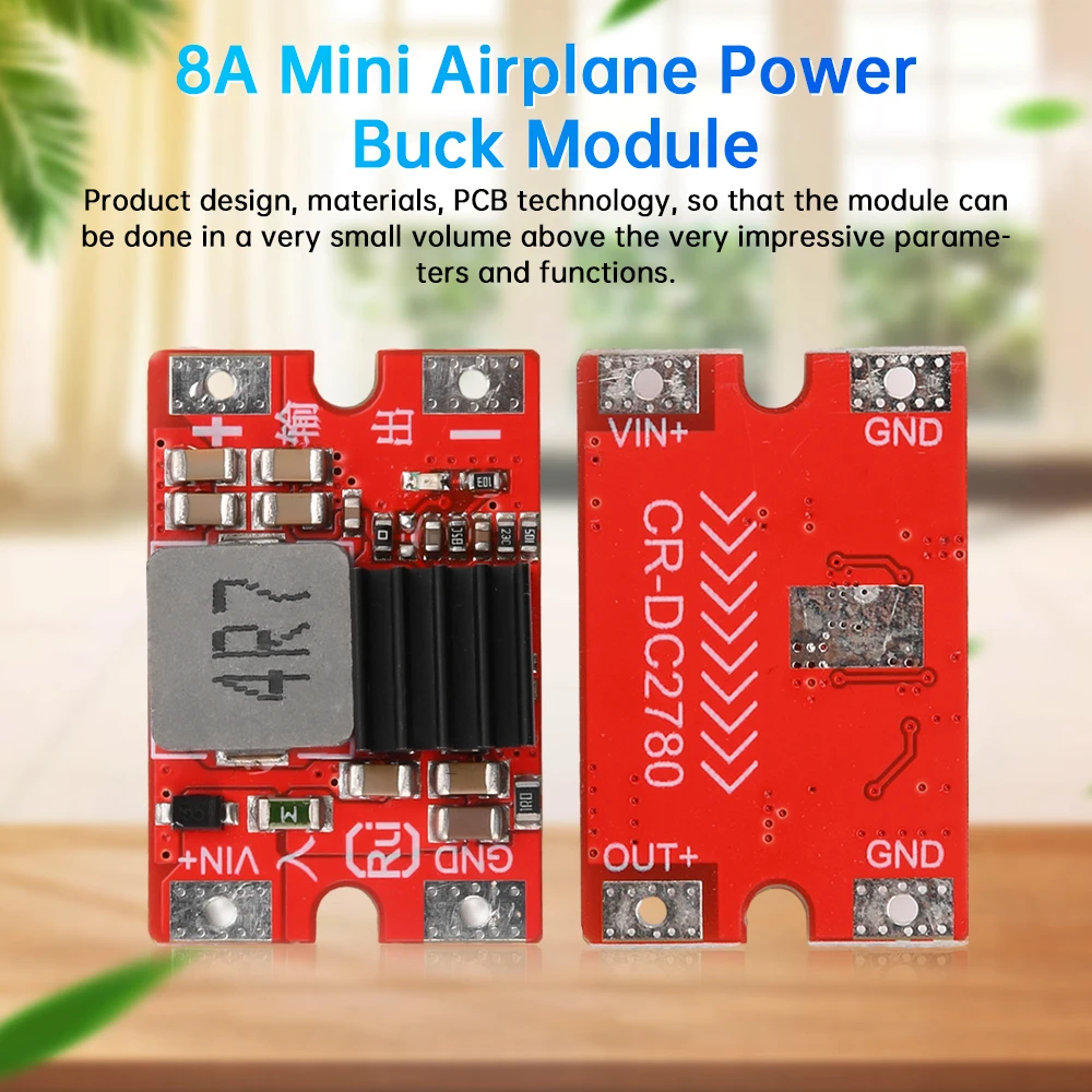DC-DC 25V to 5V/12V 8A Mini Plane Power Buck Module 96% модель самолета снижение напряжения высокой