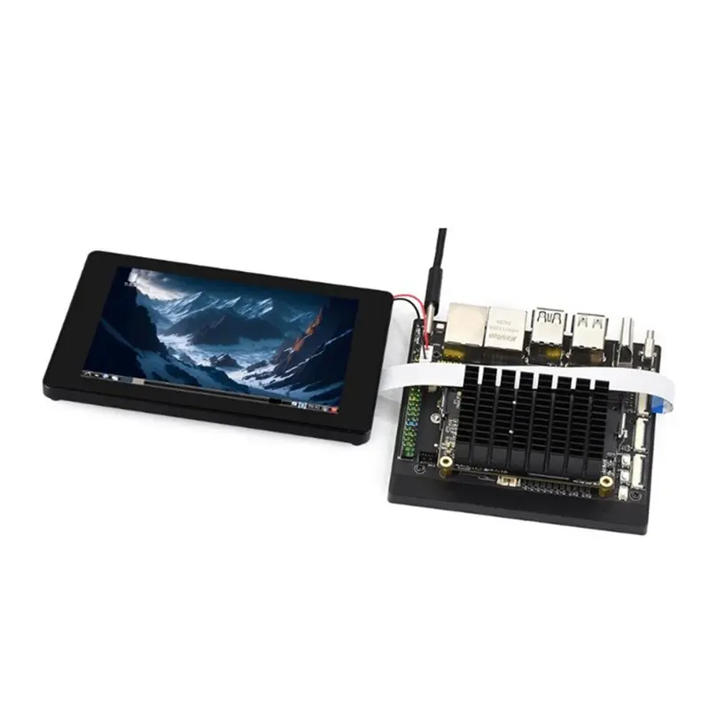 Фото Цифровой дисплей DSI A51I для Raspberry Pi 5, 4-дюймовый ЖК-экран с емкостным сенсорным экраном, разрешение 480x480, для платы Raspberry Pi, DIY-проекты №3