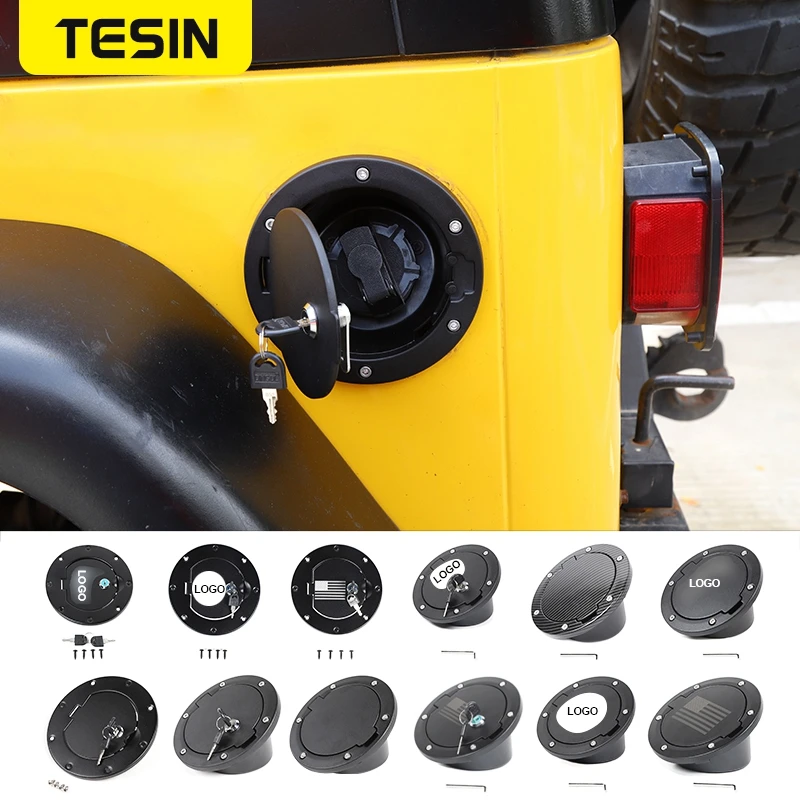 Крышка крышки топливного бака TESIN украшение с замком для ключа алюминиевый сплав