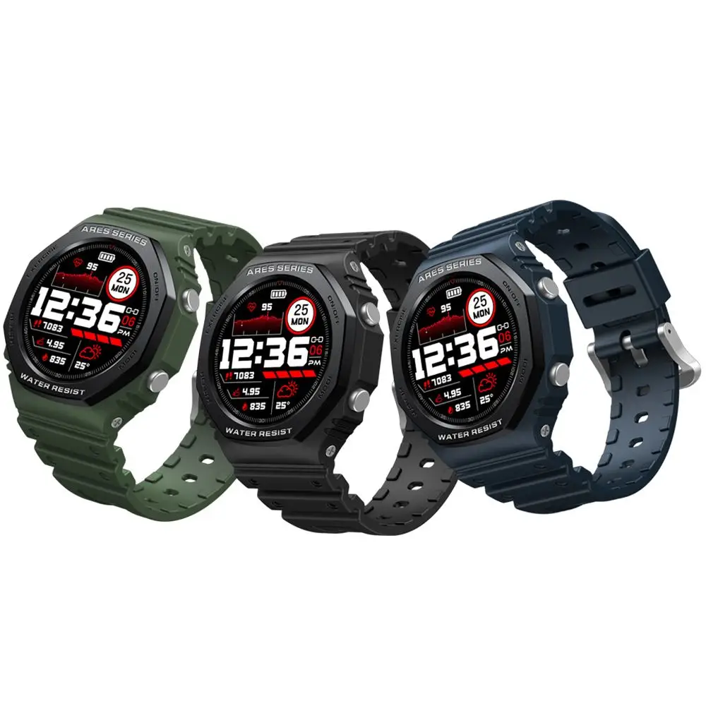 

Zeblaze Ares 2 1.09" Full Touch Screen Outdoor Smart Watch Heart Rate Blood Pressure SpO2 Monitor 300 Watch Face 45 Days Standby