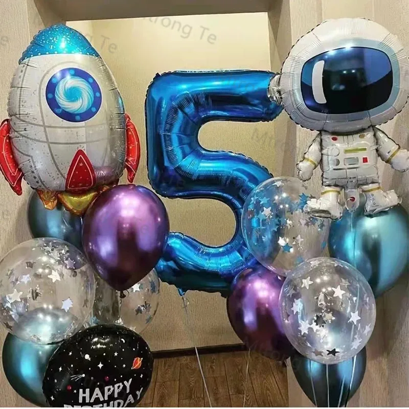 

Rocket Astronaut Standing Ballons Spaceman Helium Balloons Out Of Space Theme Birthday Party Baby Shower Decorations Globos