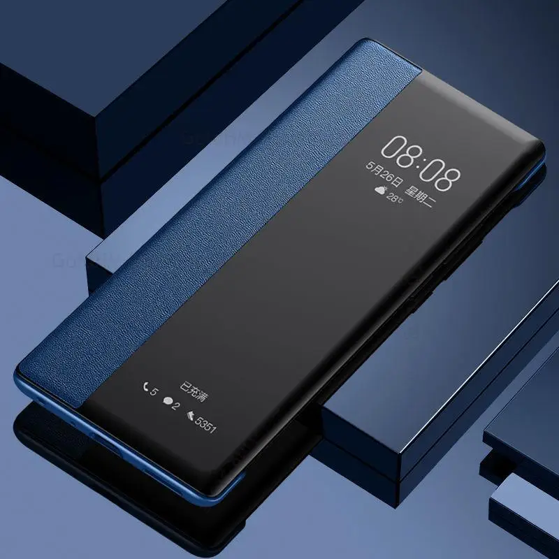 Кожаный флип-чехол для телефона View Windows Huawei Enjoy 70 60 полностью защитный прозрачный