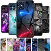 For Honor Case 2022 Soft Silicone Back Case for Huawei Honor HonorX8 Phone Cover TFY-LX1 TFY-LX2 TFY-LX3 Black Bumper TPU