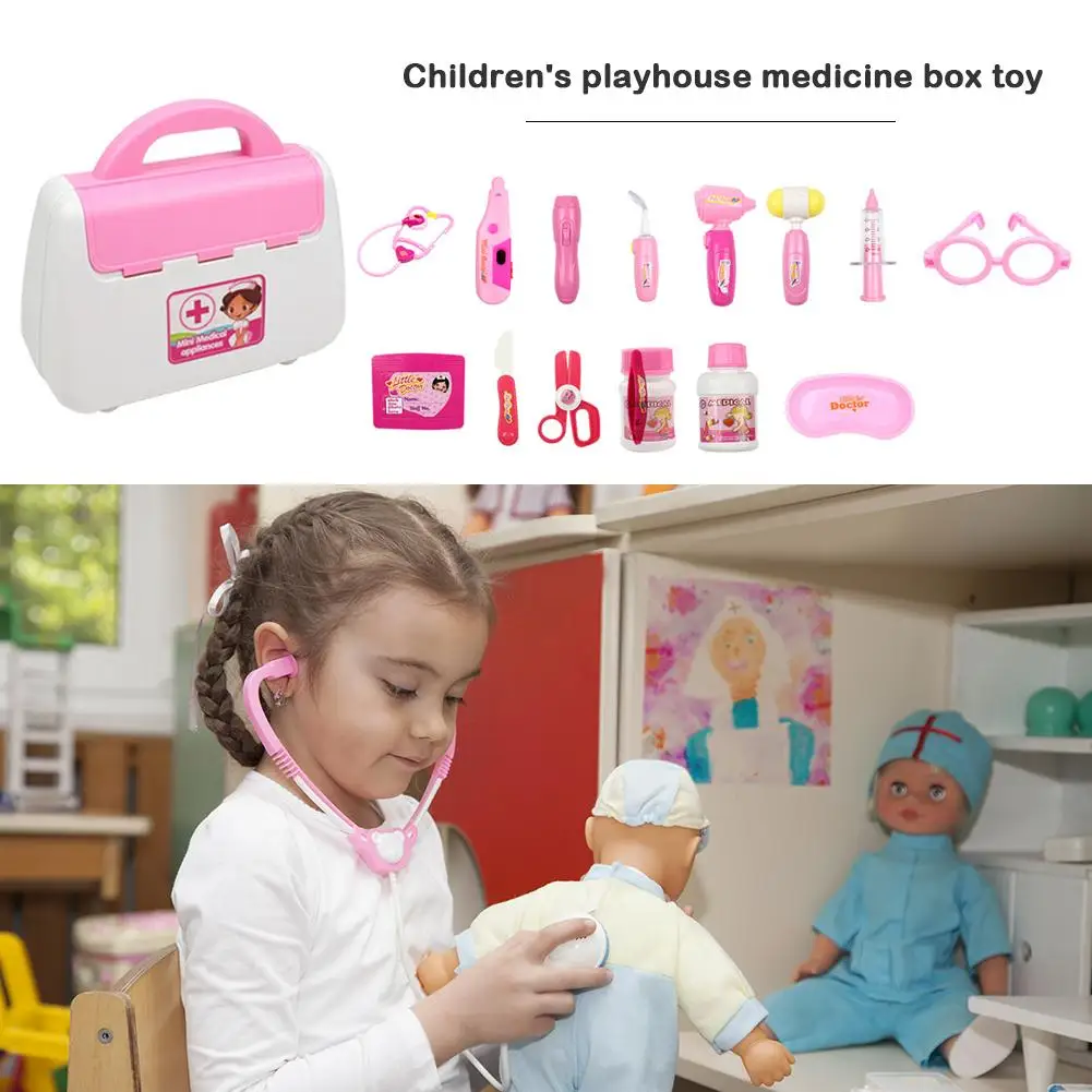 

Plastic Dentist Medical Box Kit Set Lovely Popular Delicate Design Especially Cabinet Doctor Role Play House Toy Kids Gift