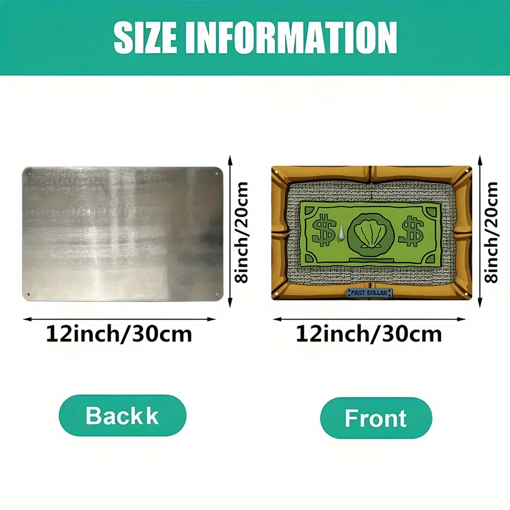 Алюминиевый настенный декор первого доллара винтажная металлическая жестяная
