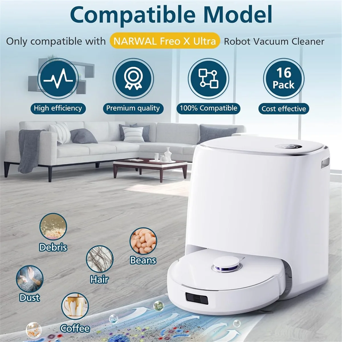 Для Narwal Freo X Ultra робот-пылесос основная боковая щетка фильтр Hepa мешки для пыли