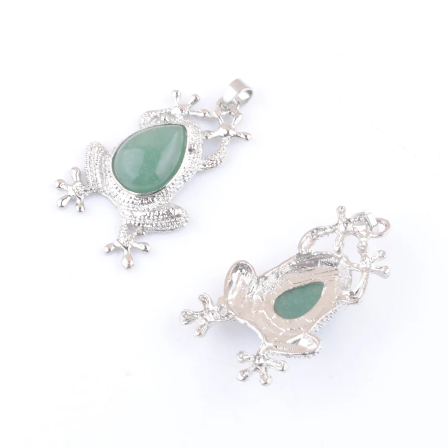 Довольно 10 шт. зеленый натуральный авантюрин камень животный дизайн в форме