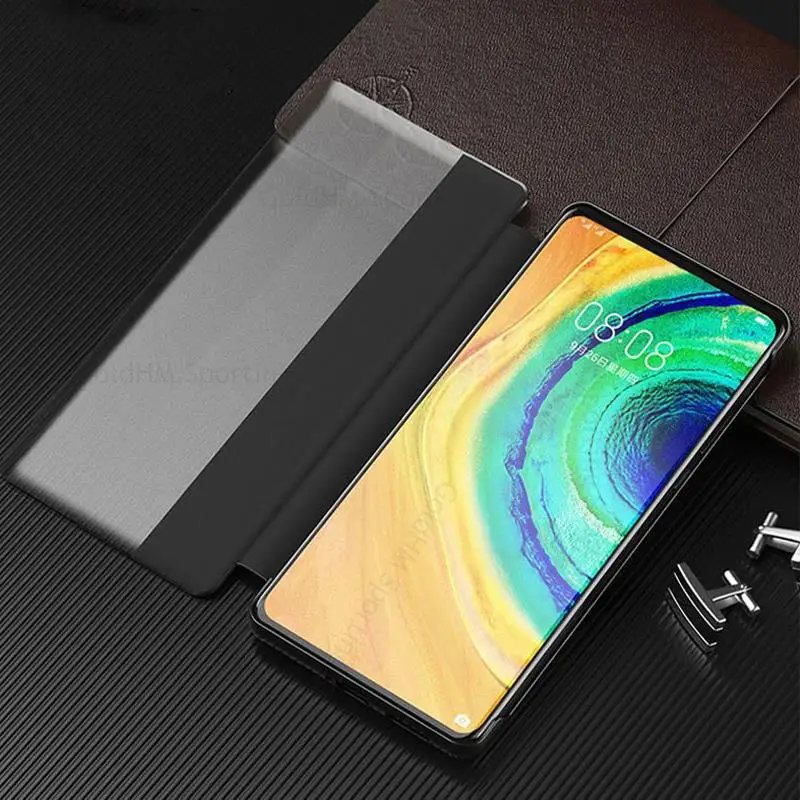 Кожаный флип-чехол для телефона View Windows Huawei Enjoy 70 60 полностью защитный прозрачный
