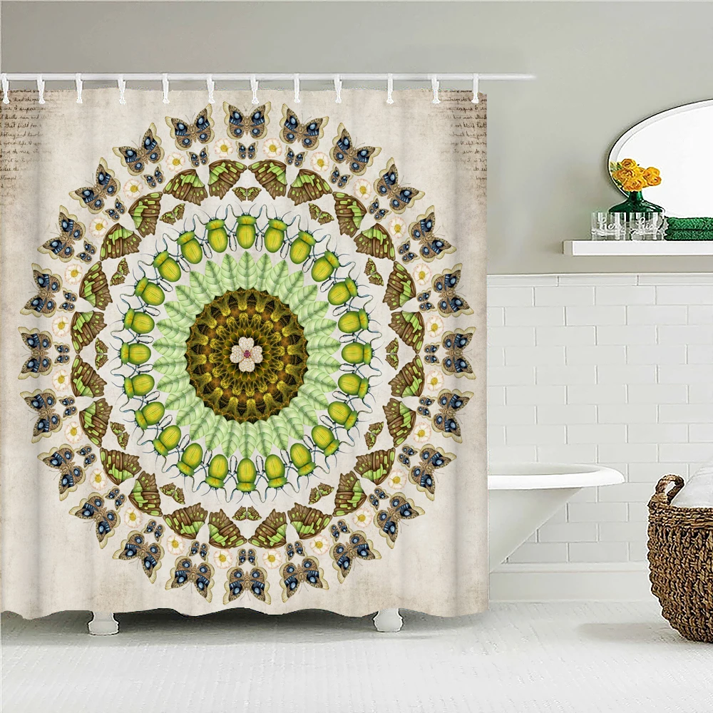 

Bohemian style psychedelic printing 3D printing shower curtain waterproof bathroom decoration home decoration