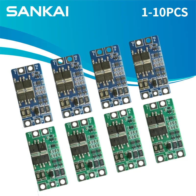 Фото 1-10 шт. Плата защиты LiFePO4 аккумуляторов 2S 3.2V 3.7V 10A, BMS 6.4V 7.3V с балансировкой для сборки аккумуляторных блоков 32650 18650 3.2V DIY №1