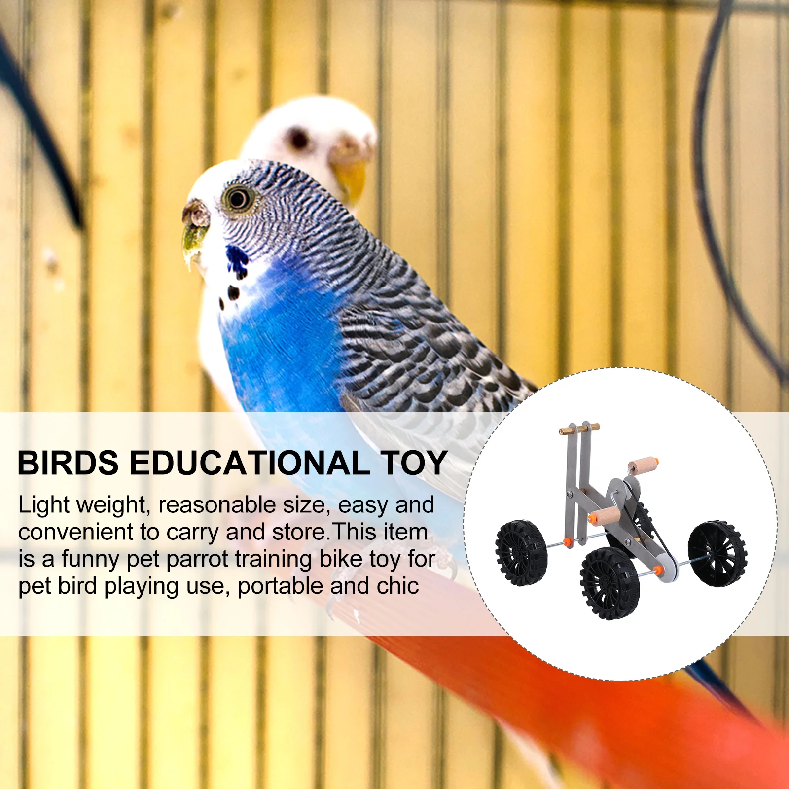 Игрушка для обучения попугаев птица велосипед стоп талон миниатюрные игрушки