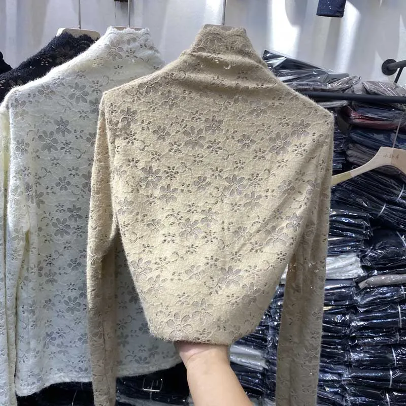 

Sweater Woman new autumn and winter long sleeves with a slim bottom blouse half turtleneck sweaterXBA18-XBA19