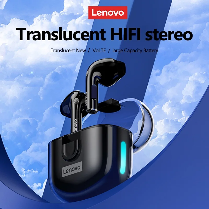 

Lenovo LP12 Wireless Bluetooth Headphones With 2 Mics ENC Noise Reduction TWS Bluetooth 5.1 Earphones Touch Control Earbuds New