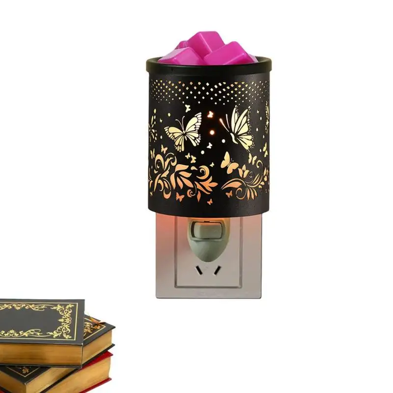 Electric Wax Burner Electric Iron Wax Burner For Scented Wax Wall-mounted Iron Art Scent Melting Wax Hollowed Butterfly Lamp For