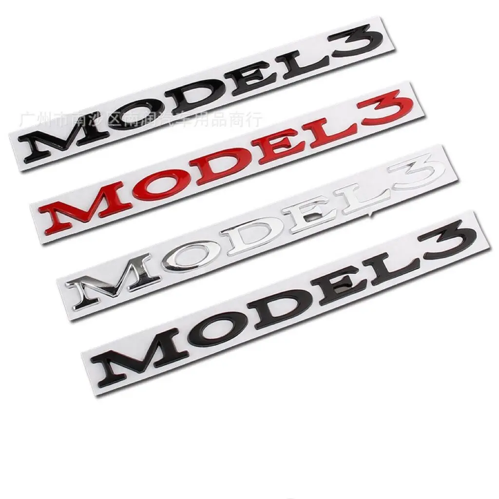 

1pcs 3D ABS T-esla M-odel 3 X S Y DUAL MOTOR Spacex car Letter Rear Tailgate trunk Decals Emblem badge sticker Decal Accessories