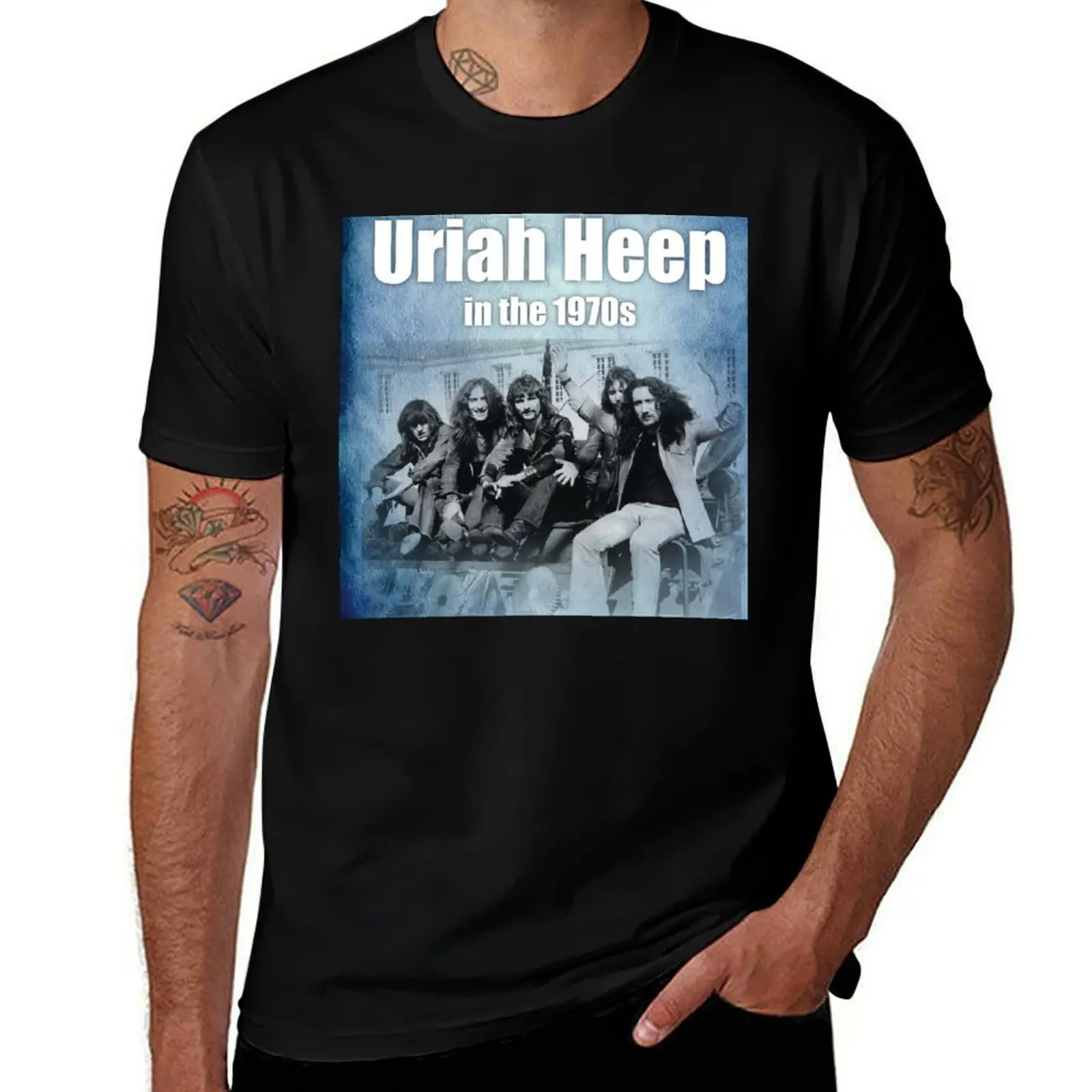 Фото Футболка Uriah Heep 1970 Tour 2022 Husada, свободная футболка большого размера №1