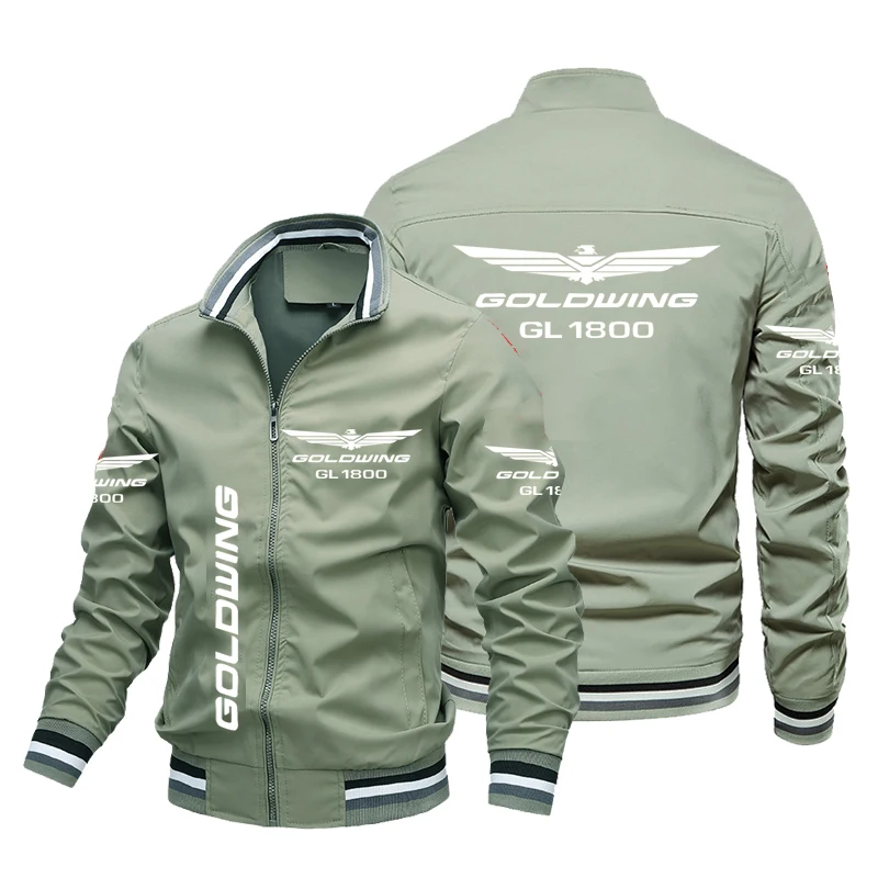 Коллекция 2022 года демисезонная яркая куртка с принтом в виде золотых крыльев Honda