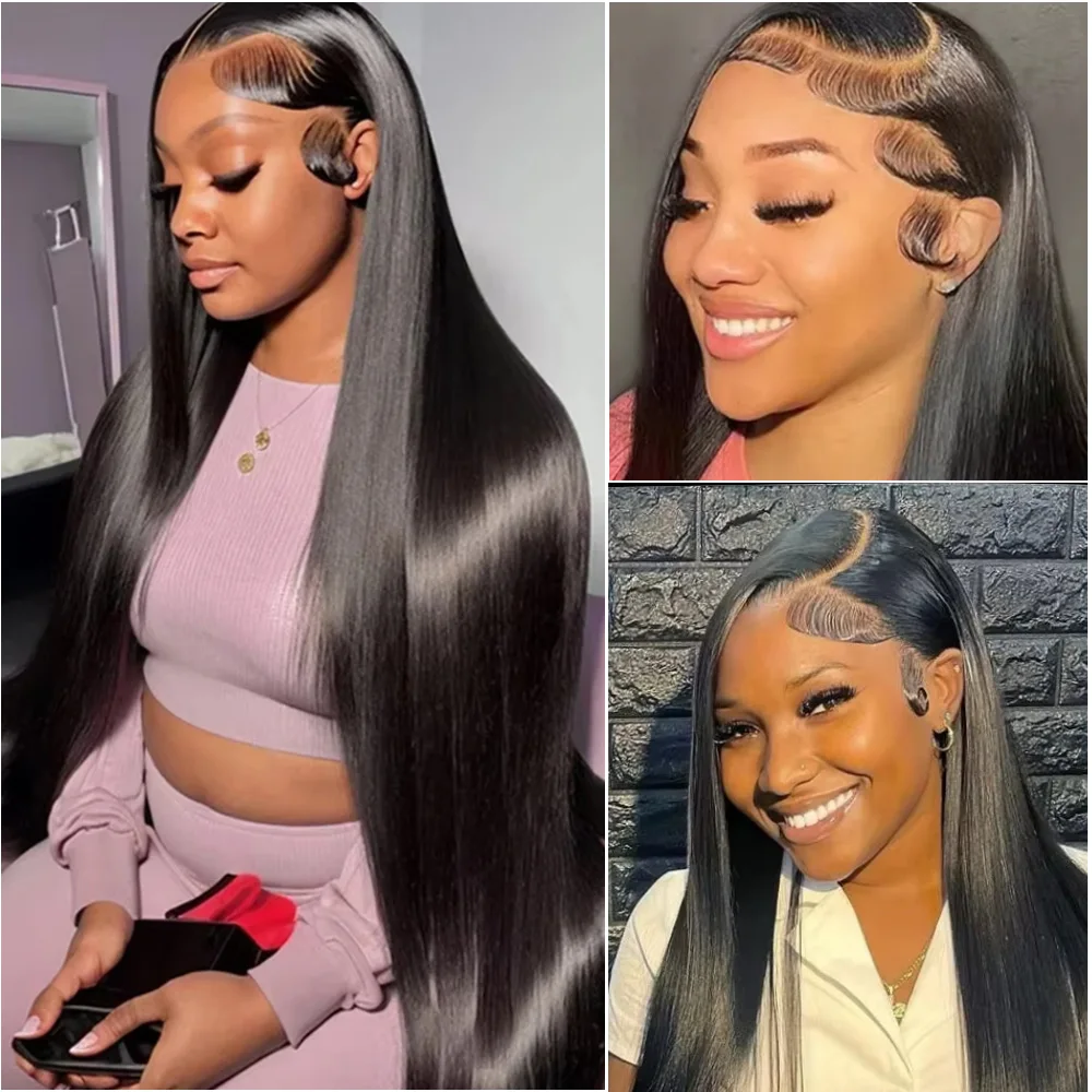 Bone Straight 13x6 HD Парики из натуральных волос на кружевной застежке спереди