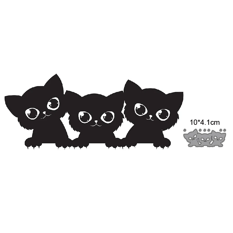 

Decorative Cards Cats Metal Cutting Dies Stencil for DIY Scrapbooking Album Embossing Paper Cards Deco Crafts Die Cuts