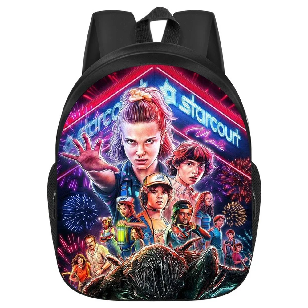 

Fashion Stranger Things Student Backpac Polyester Printing Decompression Wear Resistance Outdoor Travel Bag