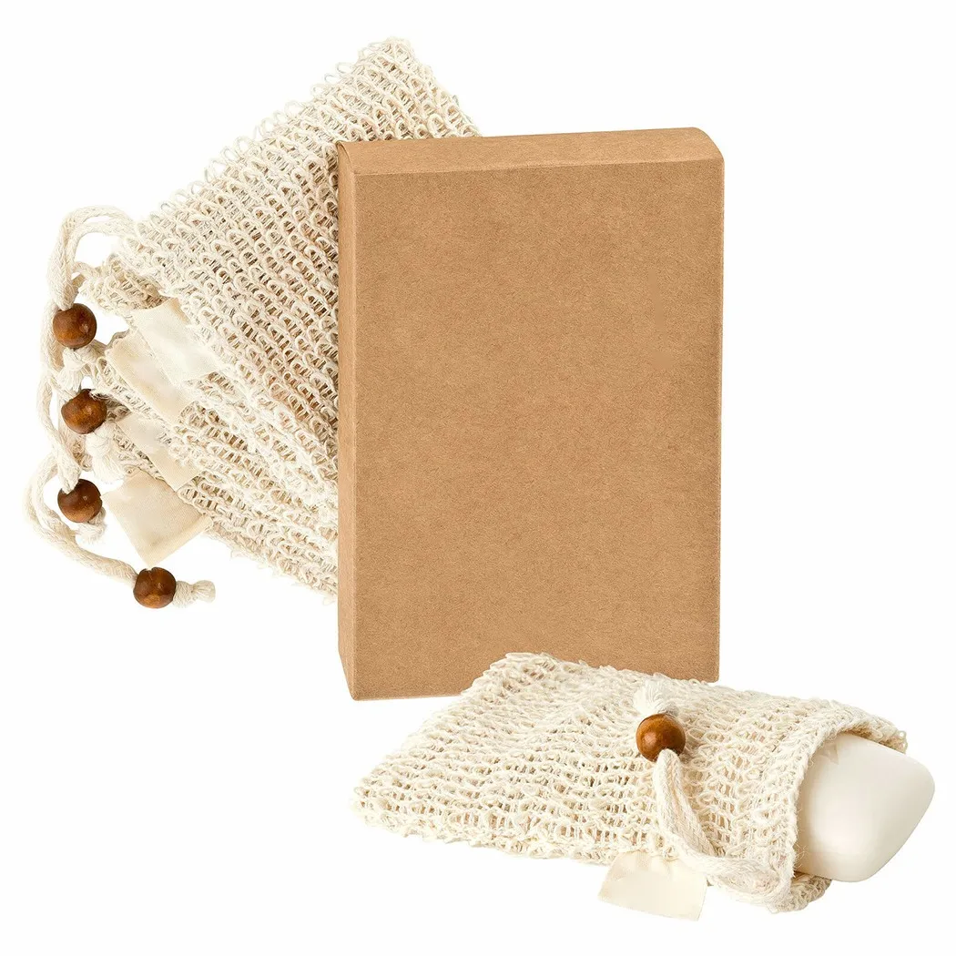 

Pouch Shower Exfoliator Sponge Pouch Comfortable Natural Exfoliator Sponge Blister Mesh Soap Saver Bag Foaming Net Foot Scrubber
