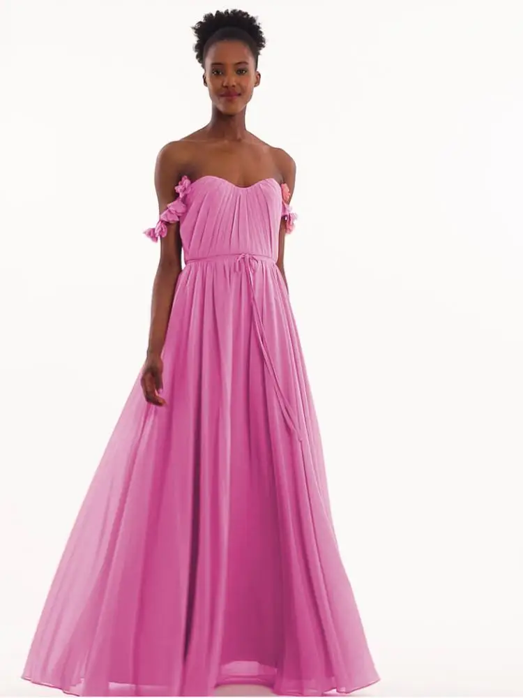 

Princess Dress Sexy Sleeveless Cosy Puffy Pink Maxi Dress African Pleats Off The Shoulder Evening Party Vestido Longo Feminino