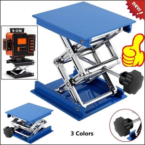 

Adjustable Aluminum Alloy Router Lift Table Durable Woodworking Engraving Lifting Stand Rack Manual Lifting Platform Woodworking