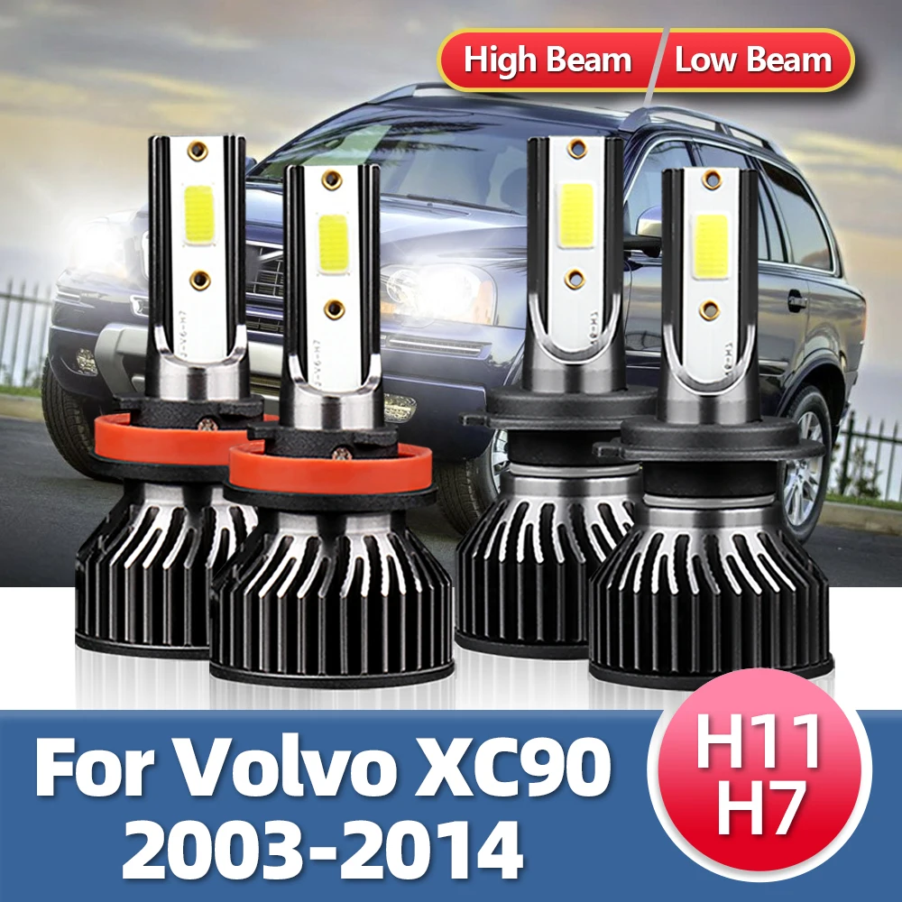 

2/4PC LED Headlight Bulbs High Low Turbo Lights Combo Bright Car Headlamps Kit Replace For Volvo XC90 2003-2011 2012 2013 2014