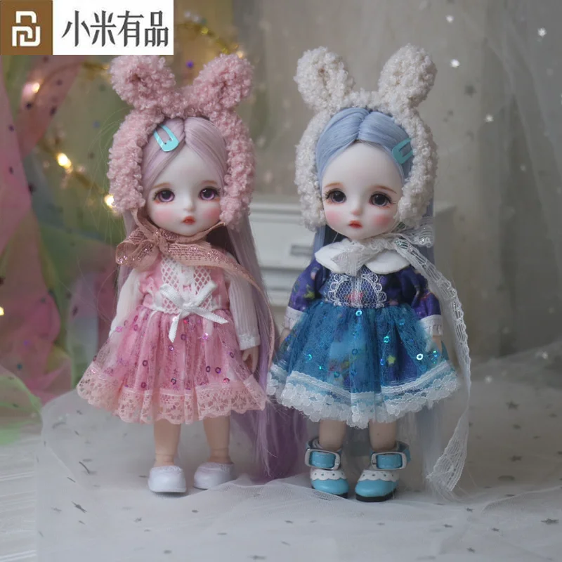 

Youpin BJD Doll 16cm Mini Dolls 3D Eyes Cute Fairy Anime Figure Resin Toys for DIY Toys Suit Girls Birthday Kids Surprise Gift