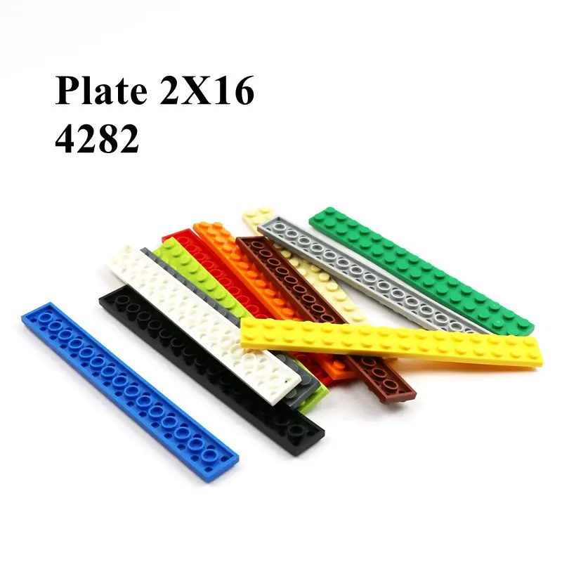 

NEW Arrivals 10/20pcs Building Blocks 2X16 Dots Short Plate DIY Bridges Accessory Compatible with 4282 Bricks Toys for Children