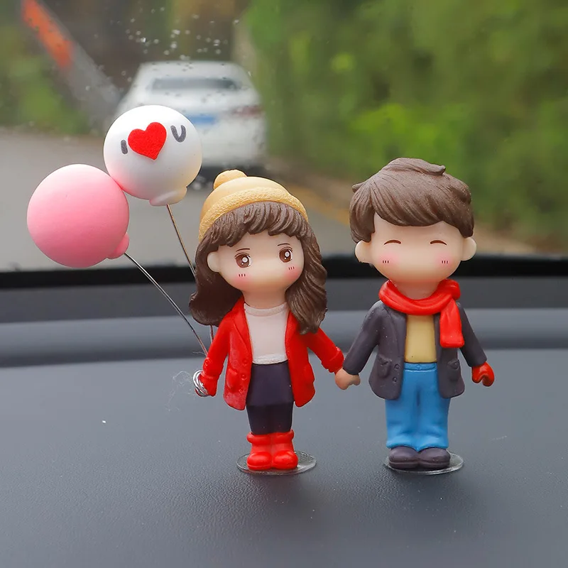 

Автомобильные аксессуары, милые мультяшные фигурки для пар, воздушный шар, украшение, авто интерьер, приборная панель для девочек, подарки, падение